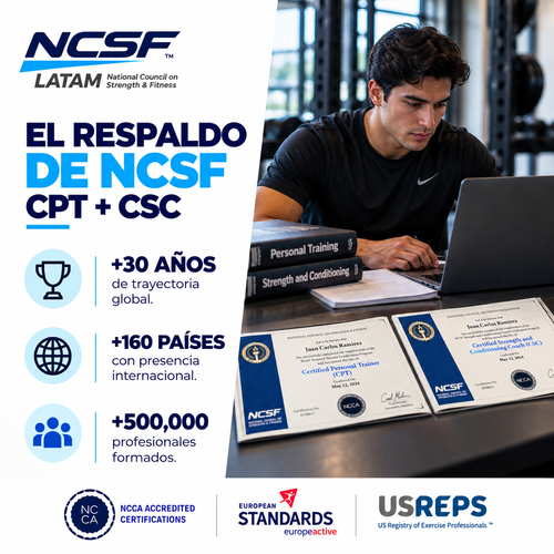 Combo CPT + CSC | Entrenador Personal y Fuerza y Acondicionamiento