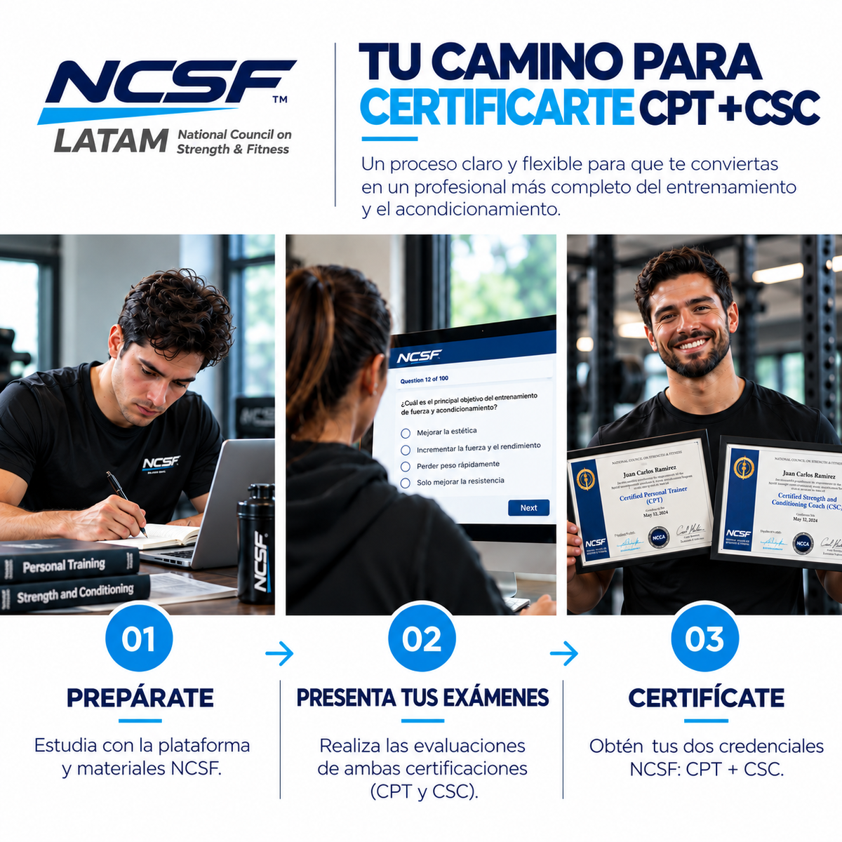 Combo CPT + CSC | Entrenador Personal y Fuerza y Acondicionamiento