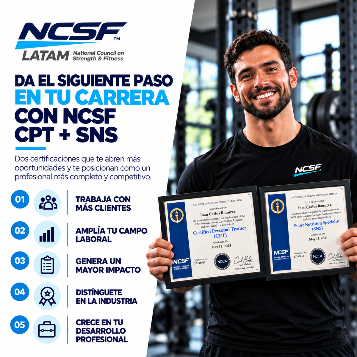 Combo CPT + SNS | Entrenador Personal y Nutrición Deportiva