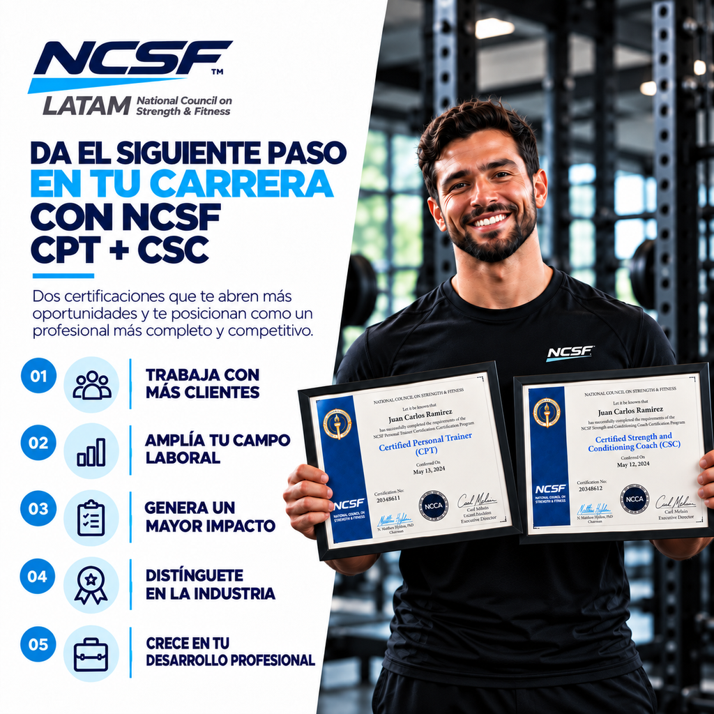 Combo CPT + CSC | Entrenador Personal y Fuerza y Acondicionamiento