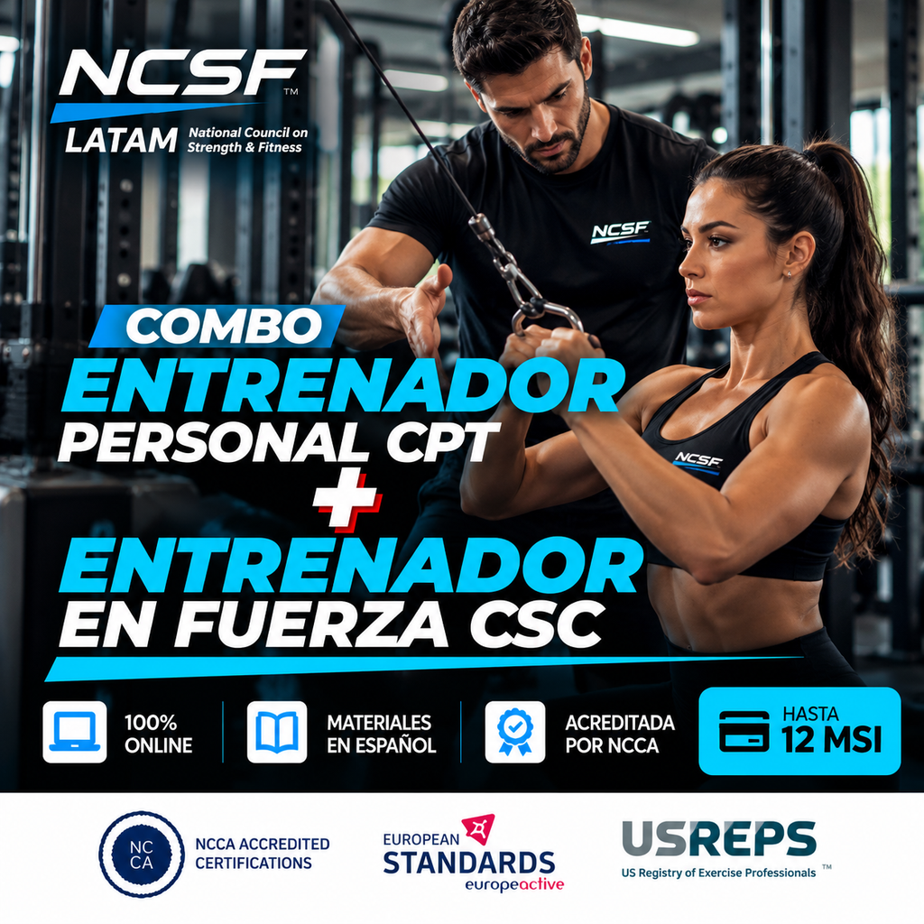 Combo CPT + CSC | Entrenador Personal y Fuerza y Acondicionamiento