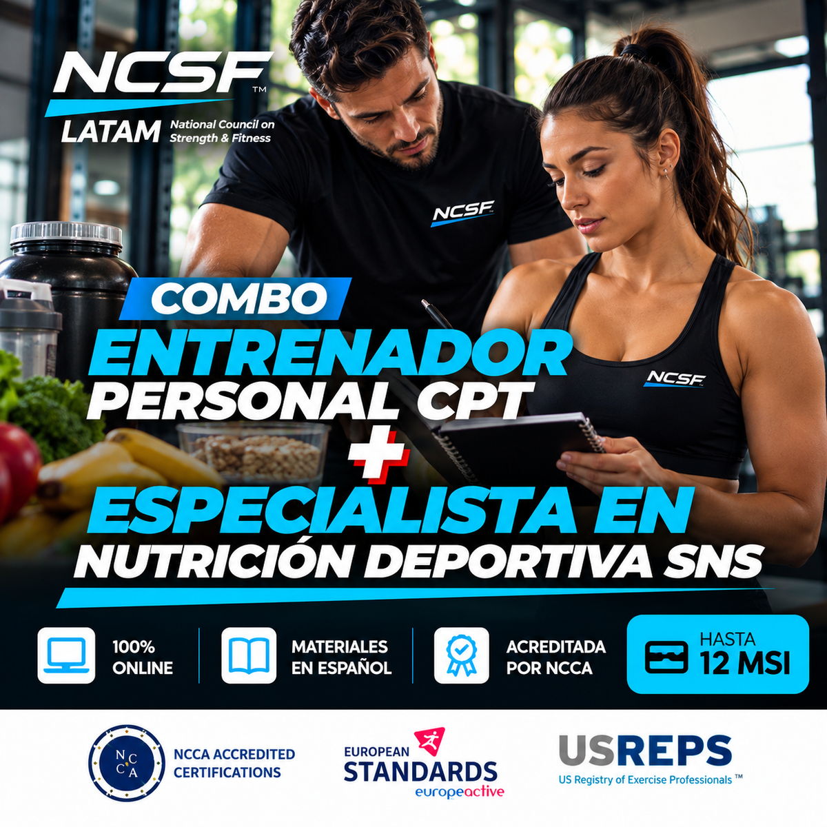 Combo CPT + SNS | Entrenador Personal y Nutrición Deportiva
